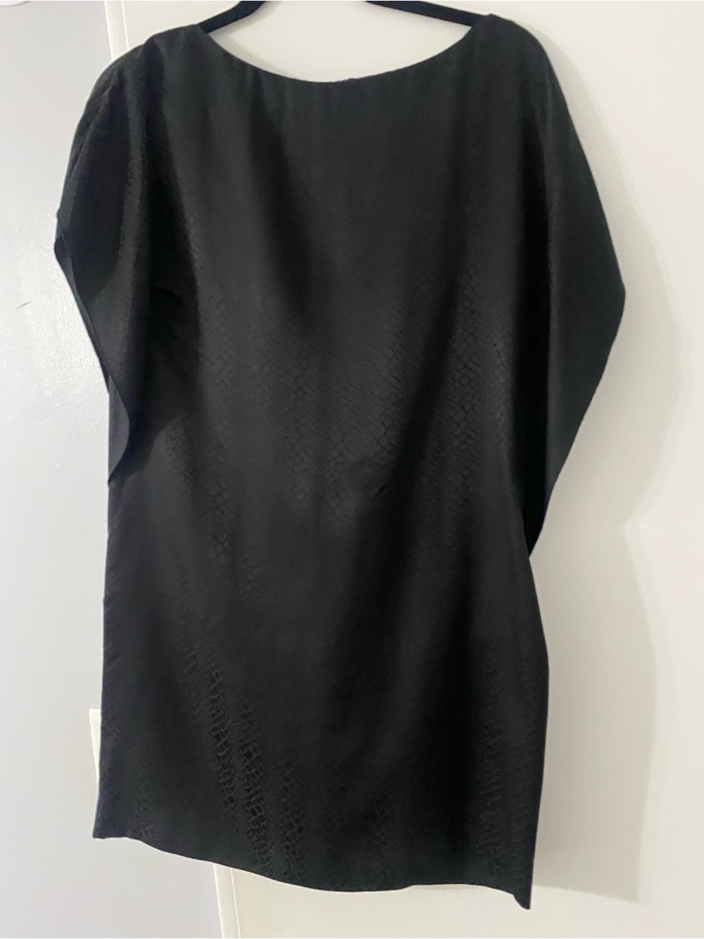 Balenciaga Black Silk Geometric Pattern Dress Size 38